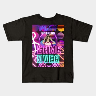 Play Game On Game Over Kids T-Shirt